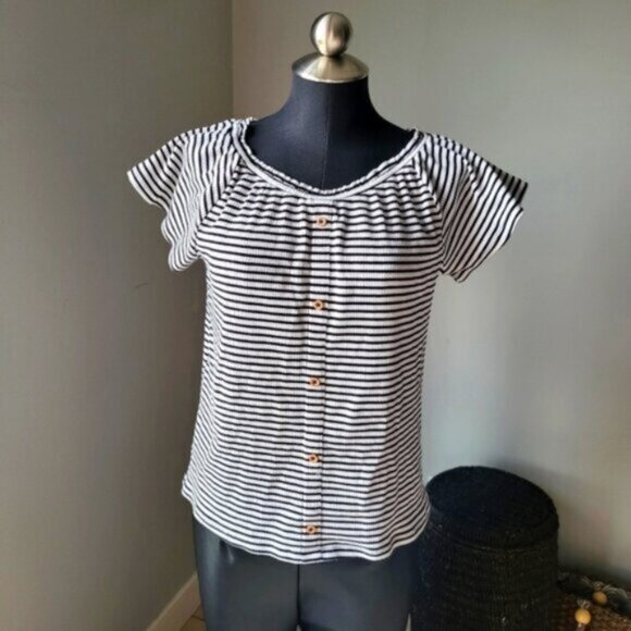 Old Navy Cotton stripe Shirt Sz L - Picture 1 of 6